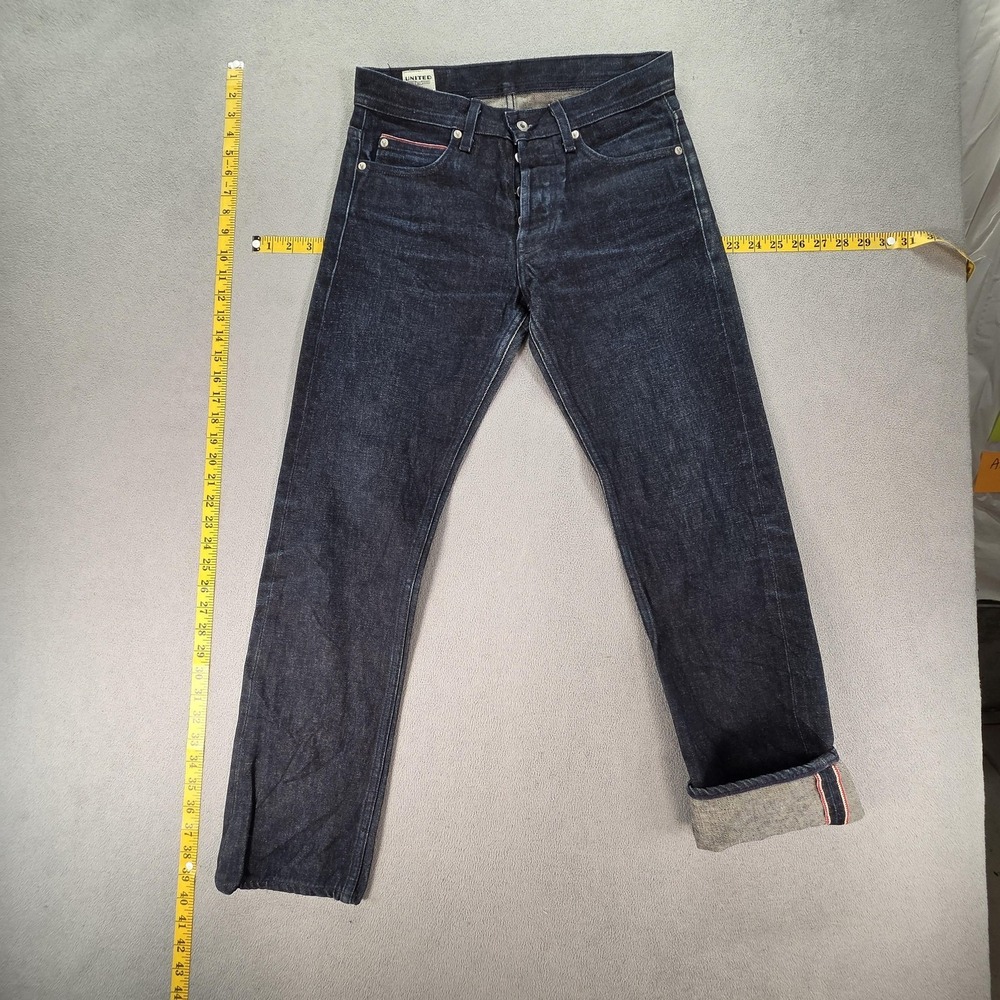United Stock Dry Goods Jeans Mens Selvedge Blue Wash Slim Straight Fits 28x28